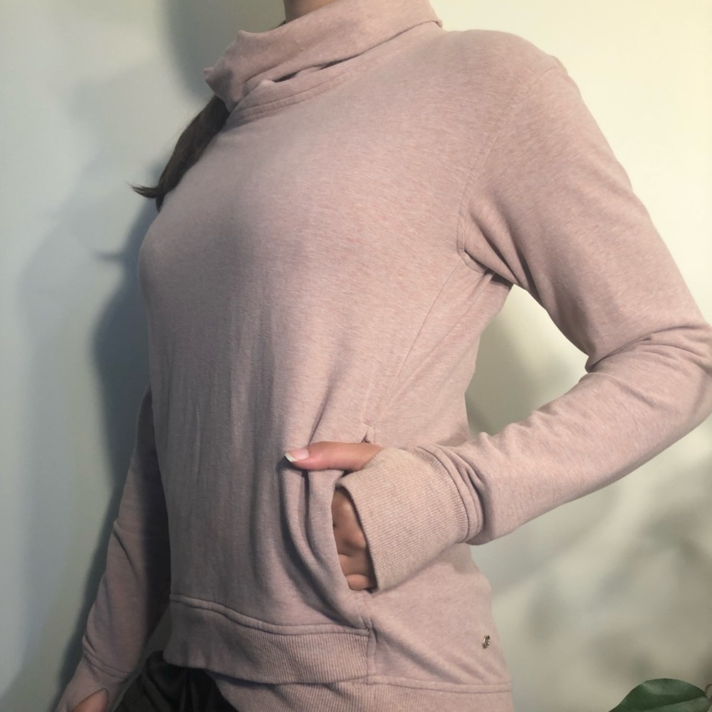 Lululemon cowl neck dusty pink sweater